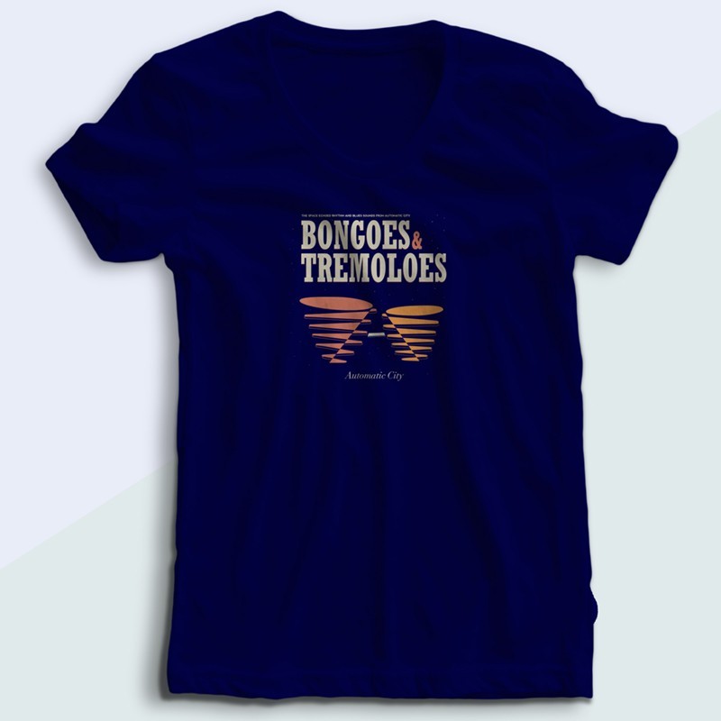 Bongoes and Tremoloes T shirt col V femme